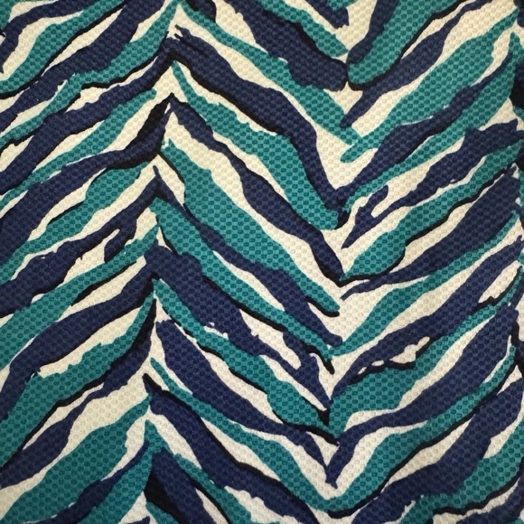 Talbots Outlet Size 4 Multi-Color w/Geometric Print Knee-Length Pencil Skirt - Picture 3 of 5